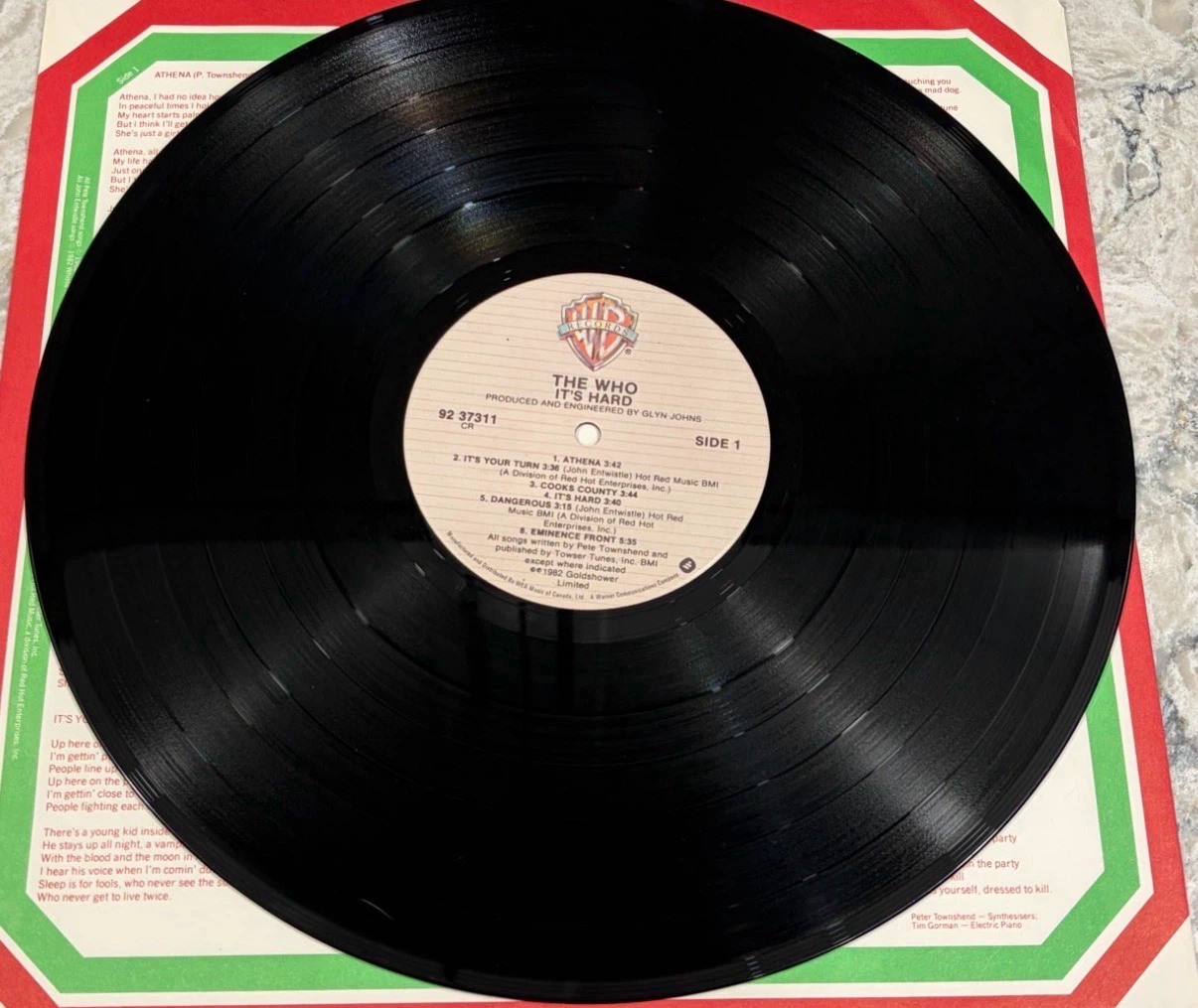 The Who It’s Hard (1982 🇨🇦 Pressing) Record (92 37311 CR) - photo 5