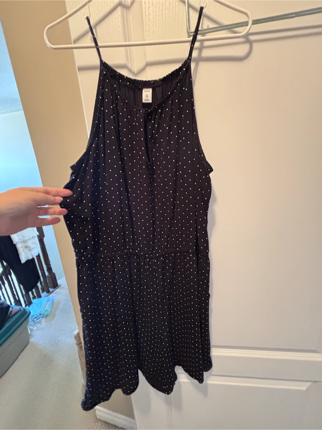 Old Navy Navy Polka Dot Romper