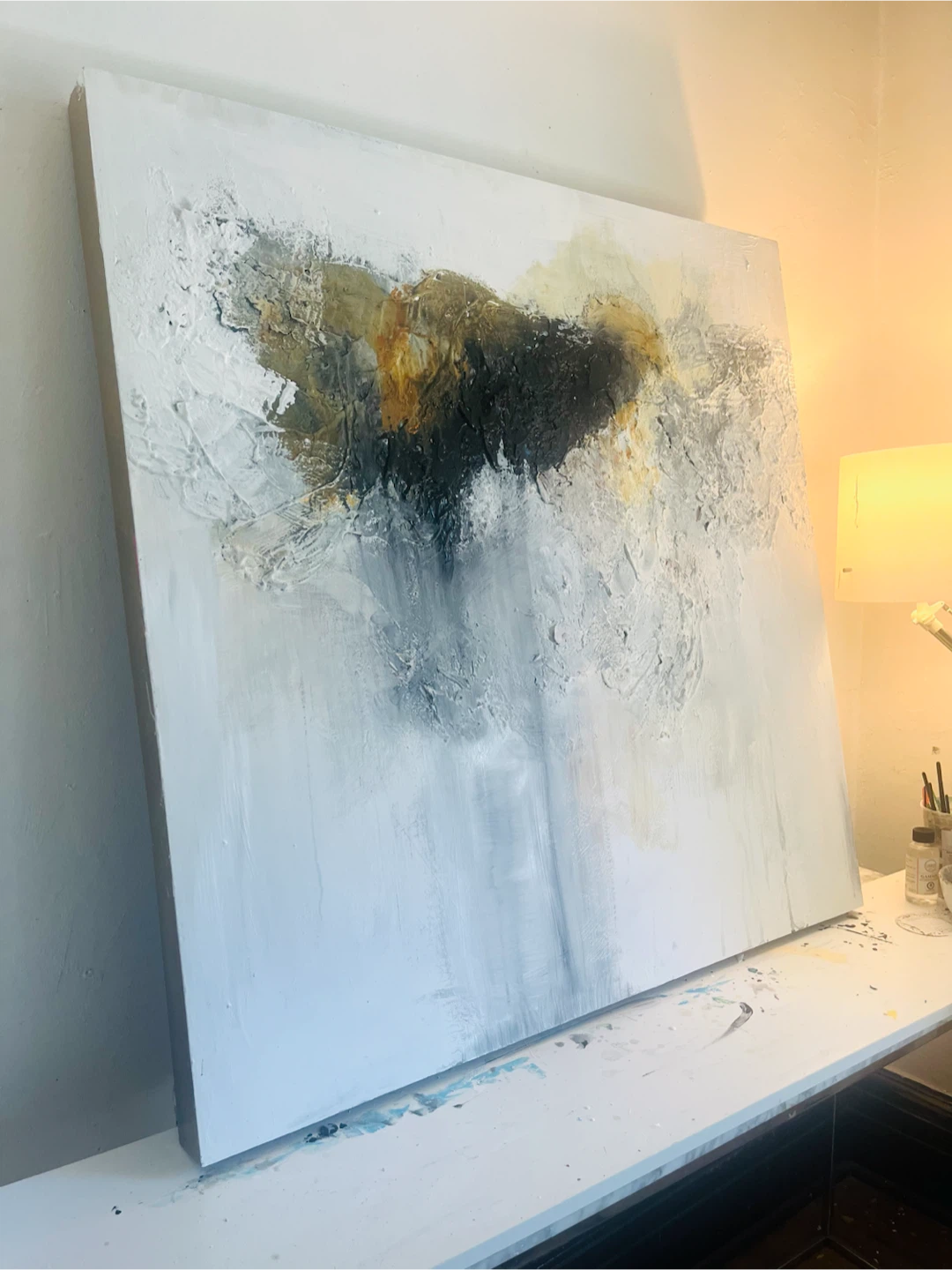 Original Oil Abstract - 40” x 40” - photo 2