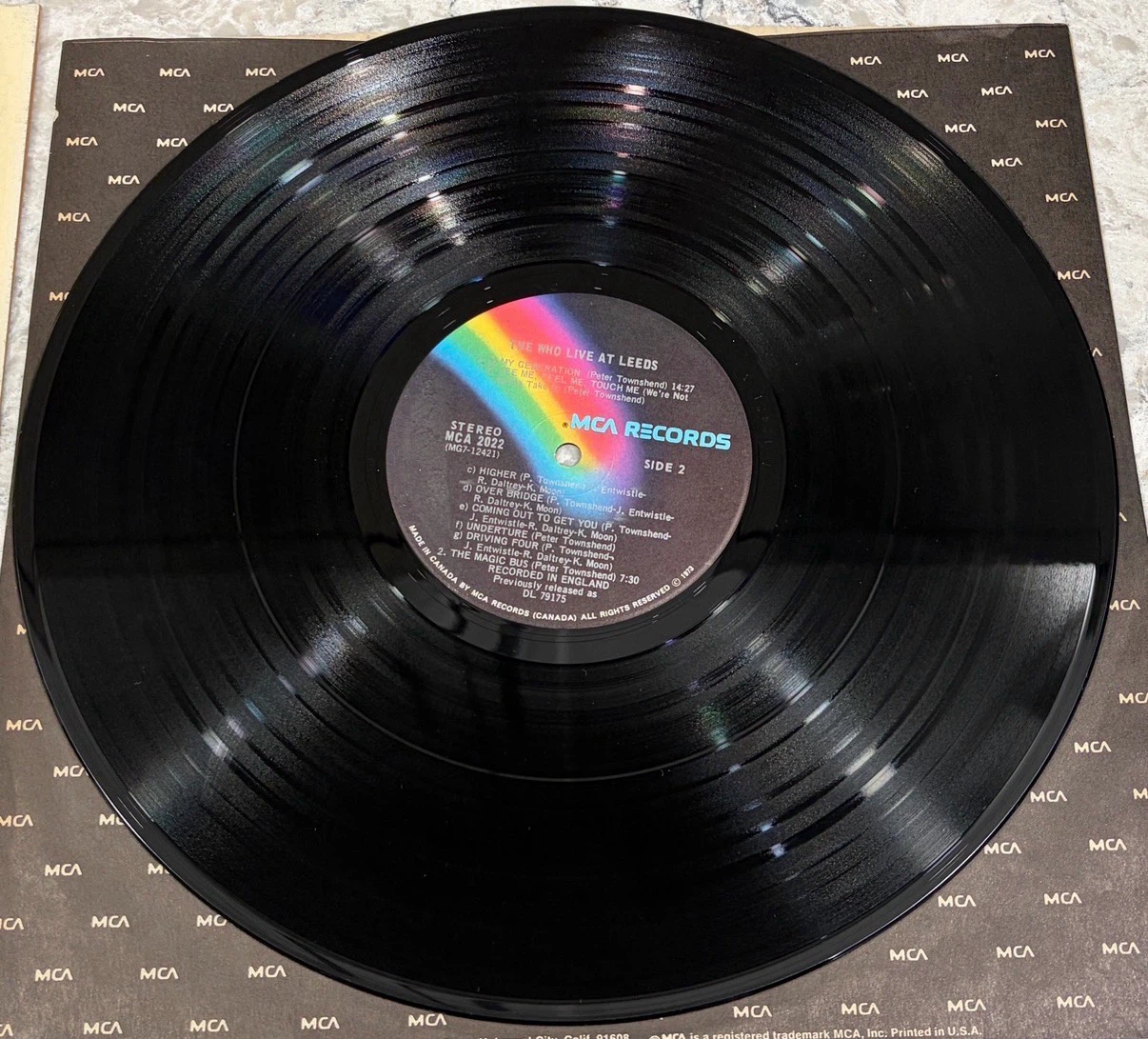 The Who – Live At Leeds 1973 Record 🇨🇦 MCA-2022 Pressing - photo 4