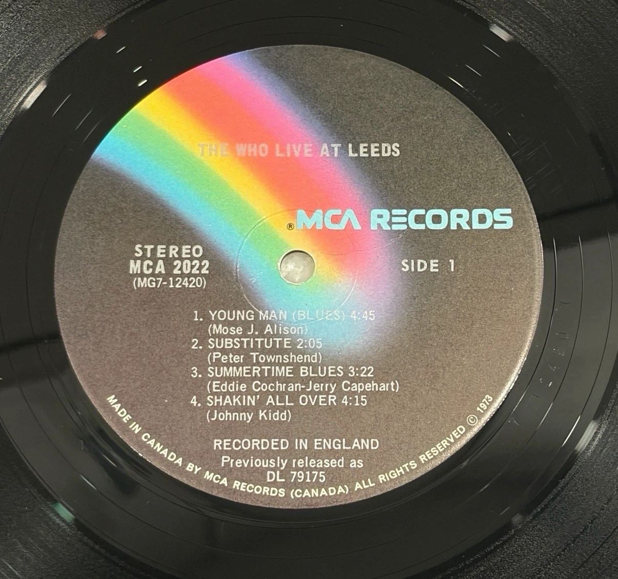 The Who – Live At Leeds 1973 Record 🇨🇦 MCA-2022 Pressing - photo 5