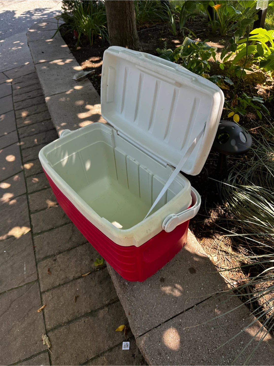 Red & white Thermos hard‑shell cooler in great condition. - photo 2