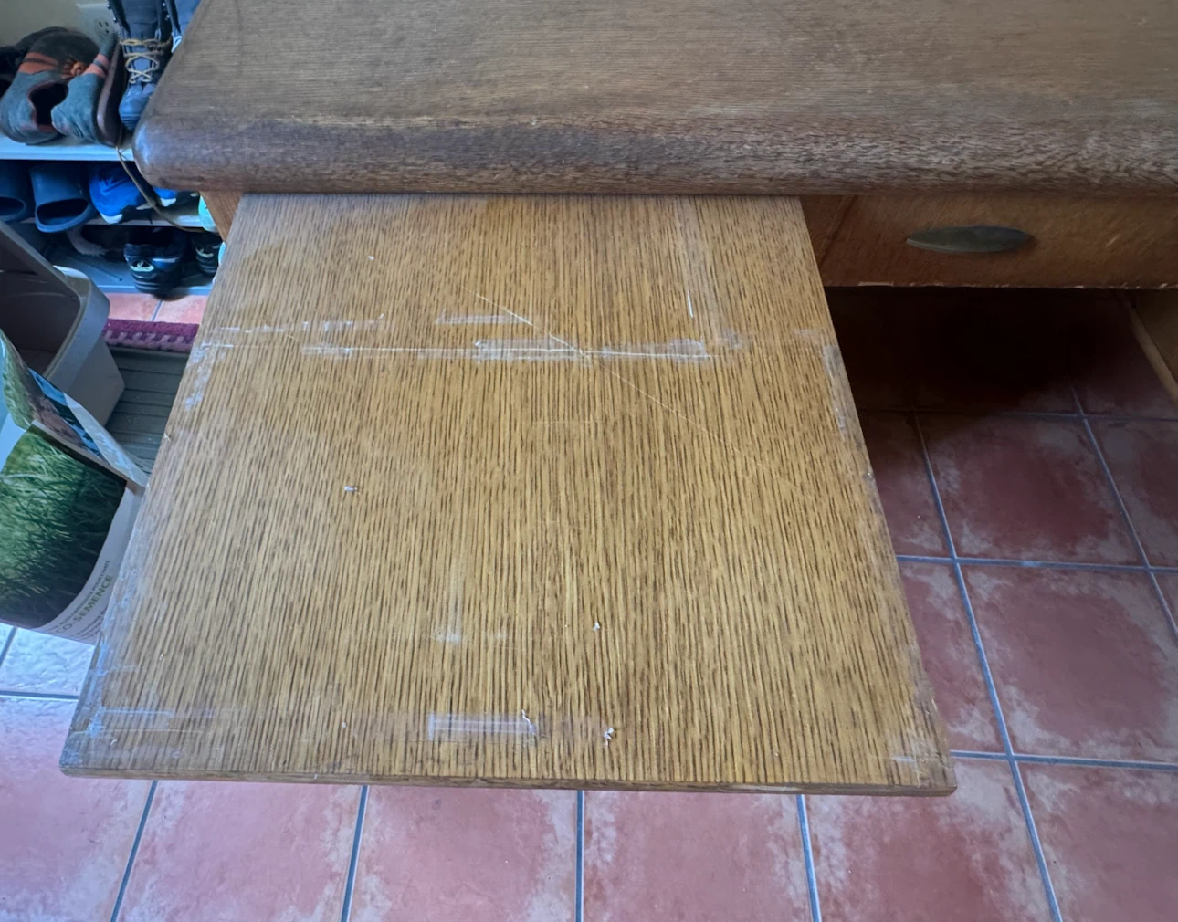 Vintage Wooden Desk with Chair - photo 5