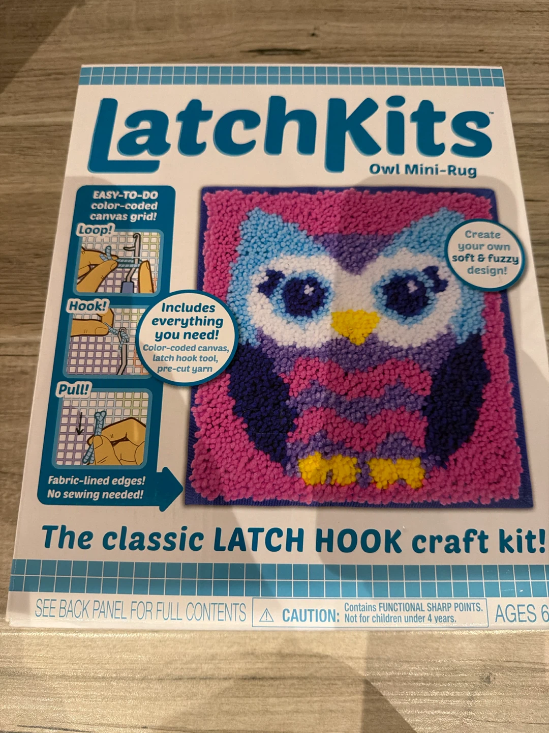 Latchkits Owl Mini-Rug Craft Kit - photo 2