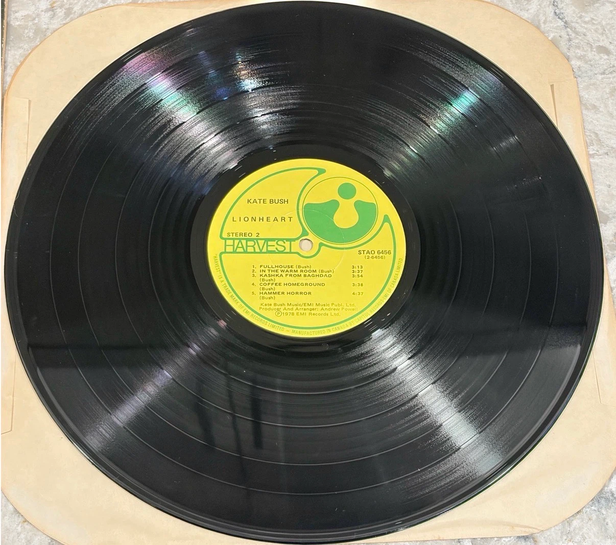 Kate Bush Lionheart Record 1978 🇨🇦 Press Harvest (STAO-6456) - photo 5