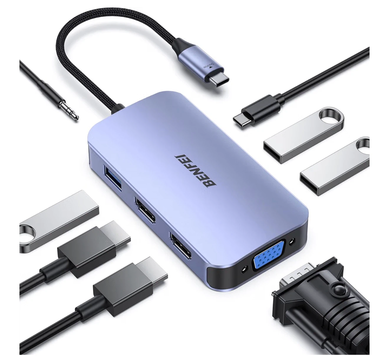 BENFEI 8-in-1 USB-C Hub(New)