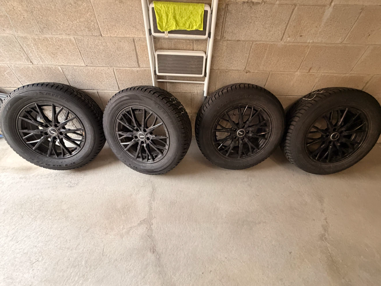 Winter Tires 235/65R17 on Black Alloy Wheels