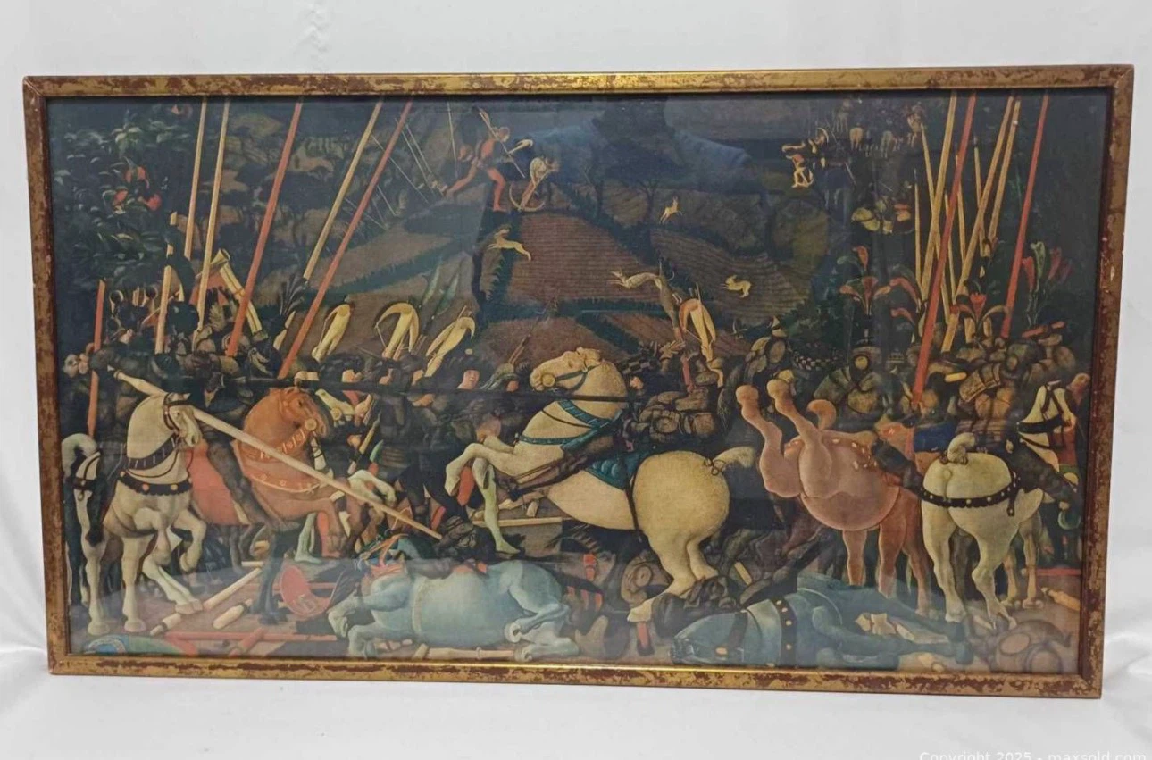 Vintage Framed Battle Scene Art Prints - Set of 2 - photo 2