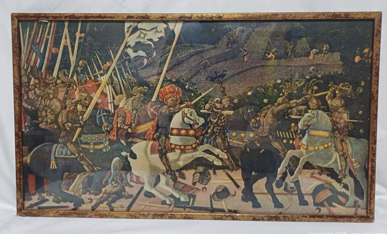 Vintage Framed Battle Scene Art Prints - Set of 2 - photo 3