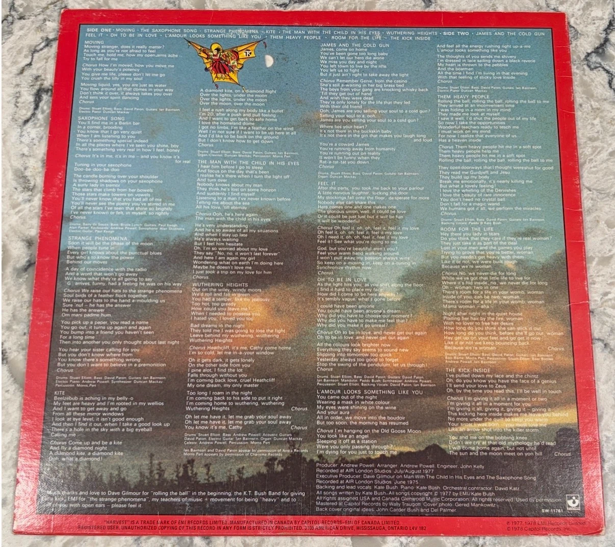 Kate Bush – The Kick Inside Record 1978 (SW-11761) 🇨🇦 Pressing - photo 2