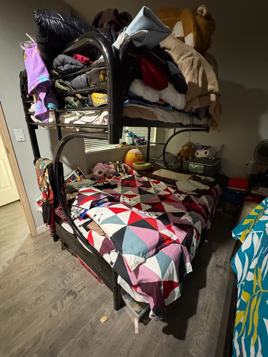 Black Metal Bunk Bed - Mattresses included! - photo 3