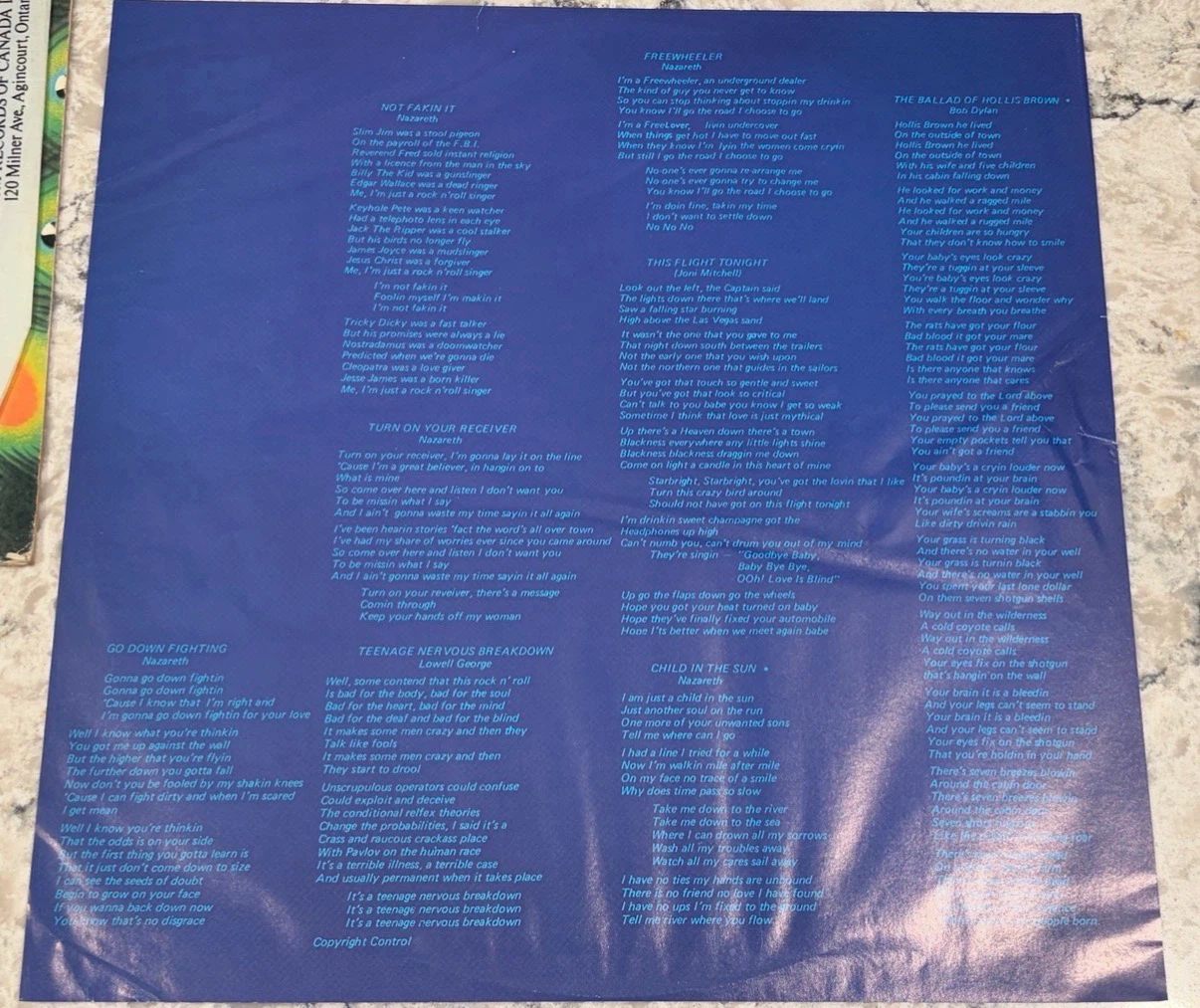 Nazareth Loud ’N’ Proud Record 1973 A&M 🇨🇦 Press (SP-3609) - photo 4
