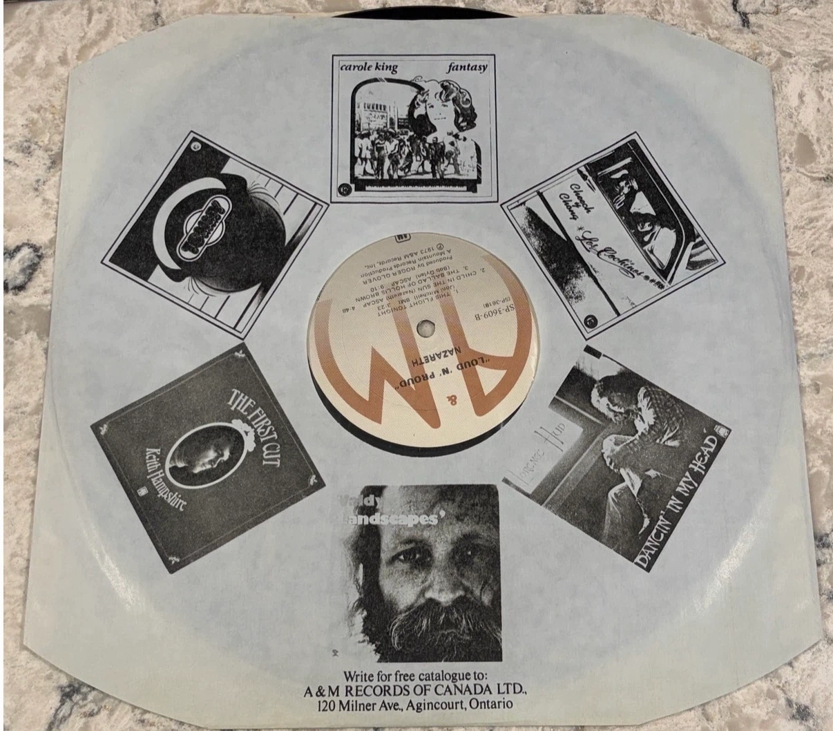 Nazareth Loud ’N’ Proud Record 1973 A&M 🇨🇦 Press (SP-3609) - photo 5