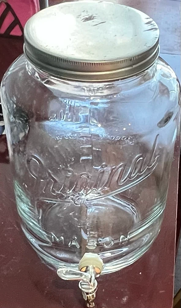 Mason Craft & More Glass Beverage Dispenser with Spigot