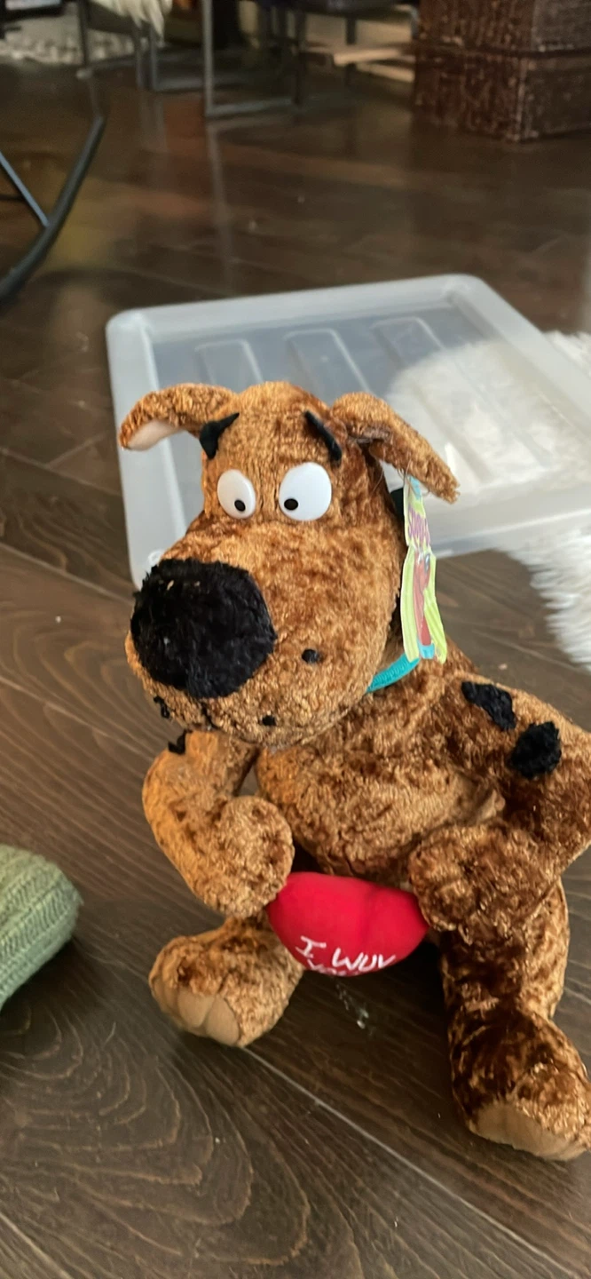 Scooby-Doo Plush Toy with I Love You Heart