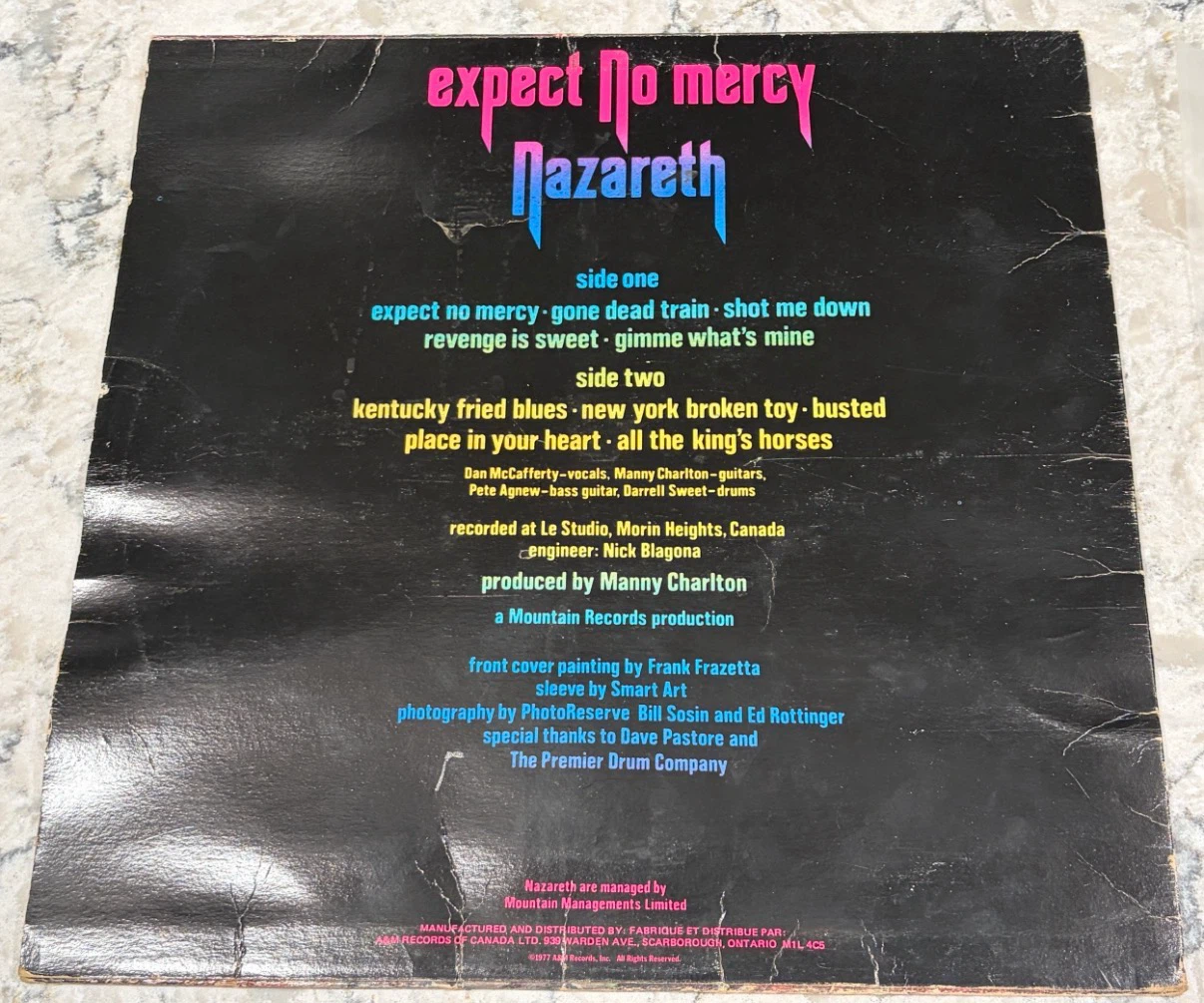 Nazareth "Expect No Mercy" 1977 Vinyl Record (SP-4666) - photo 2