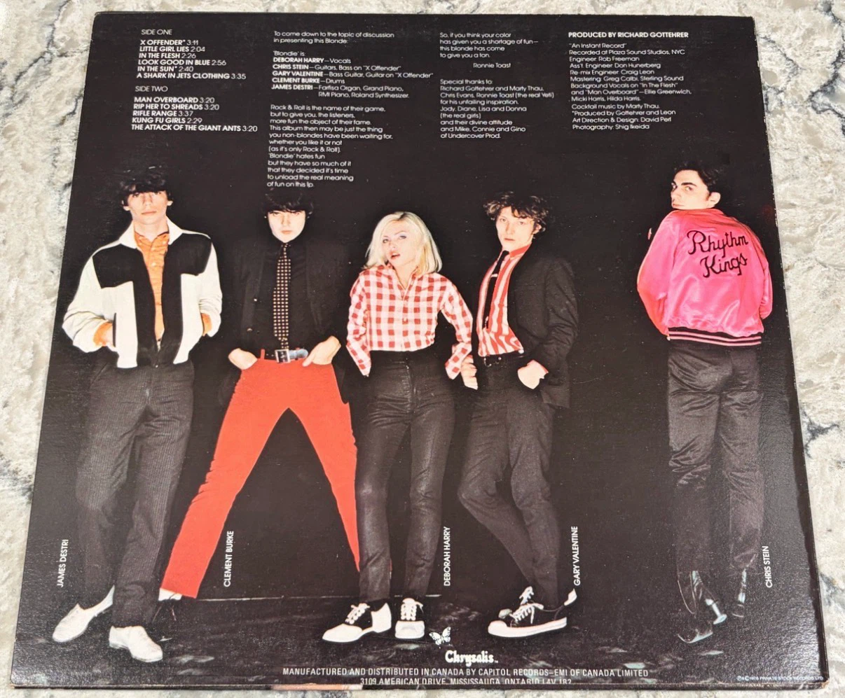 Blondie – Self-Titled Record 1977 (CHR-1165) Chrysalis 🇨🇦 Press - photo 2