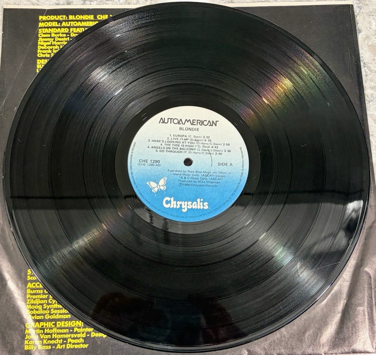 Blondie Autoamerican Record (1980 Chrysalis CHE 1290) 🇨🇦 Press - photo 5