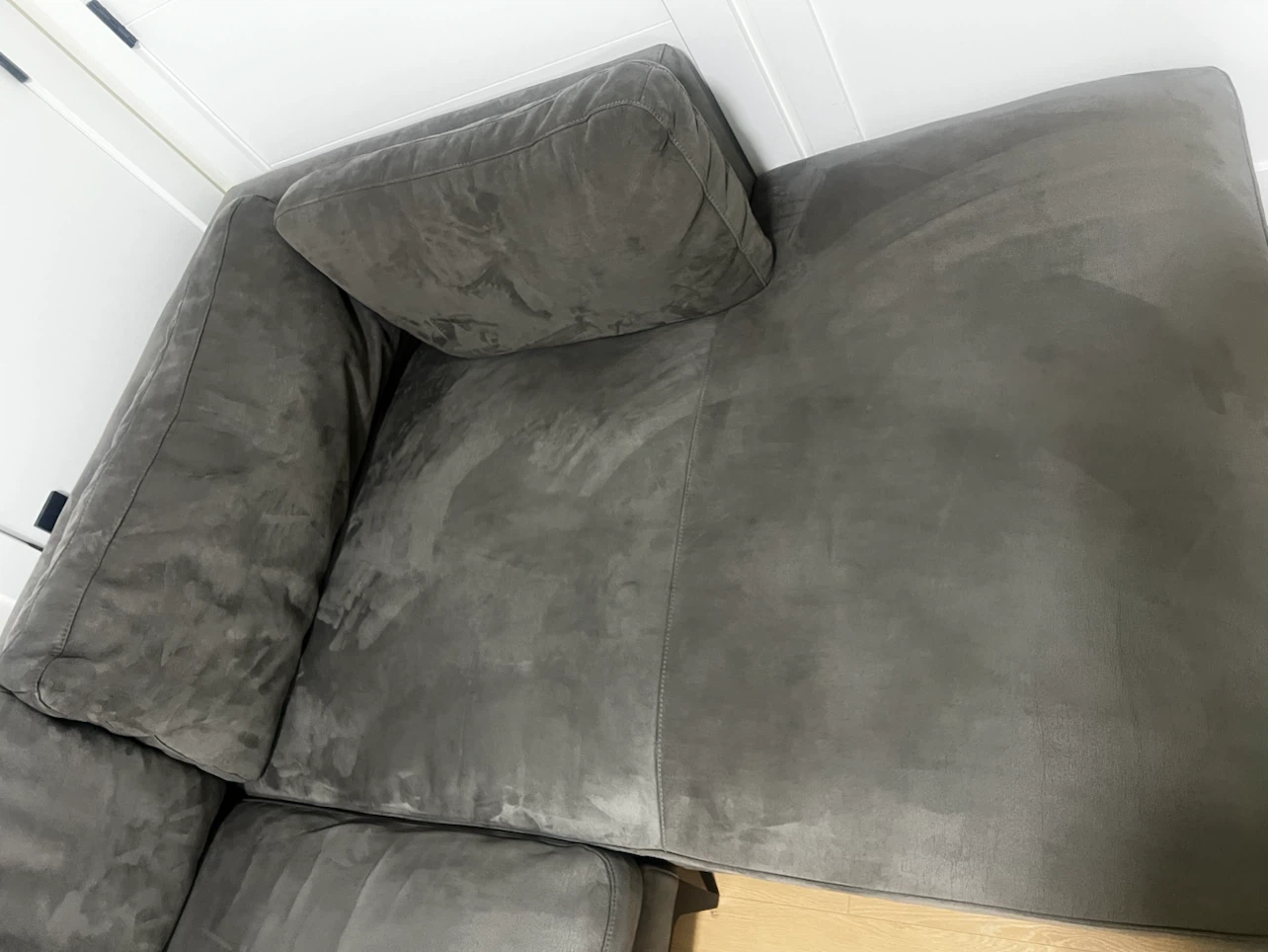 Dark Gray Sectional Sofa with Ottoman