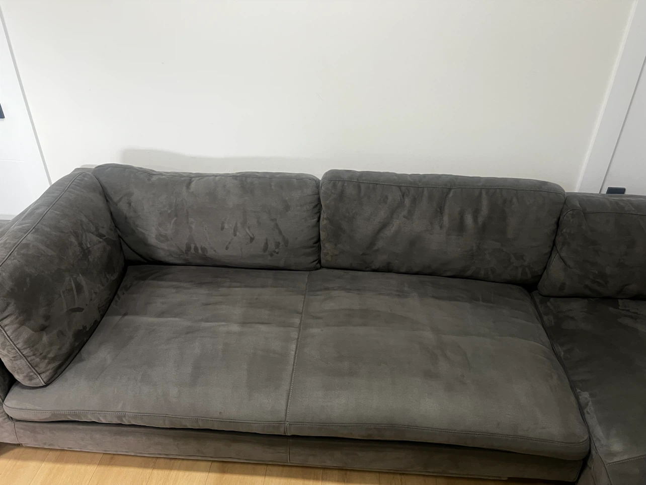 Dark Gray Sectional Sofa with Ottoman - photo 2