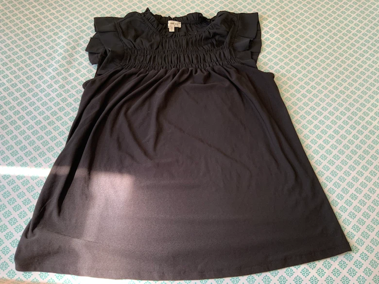 Black Smocked Top