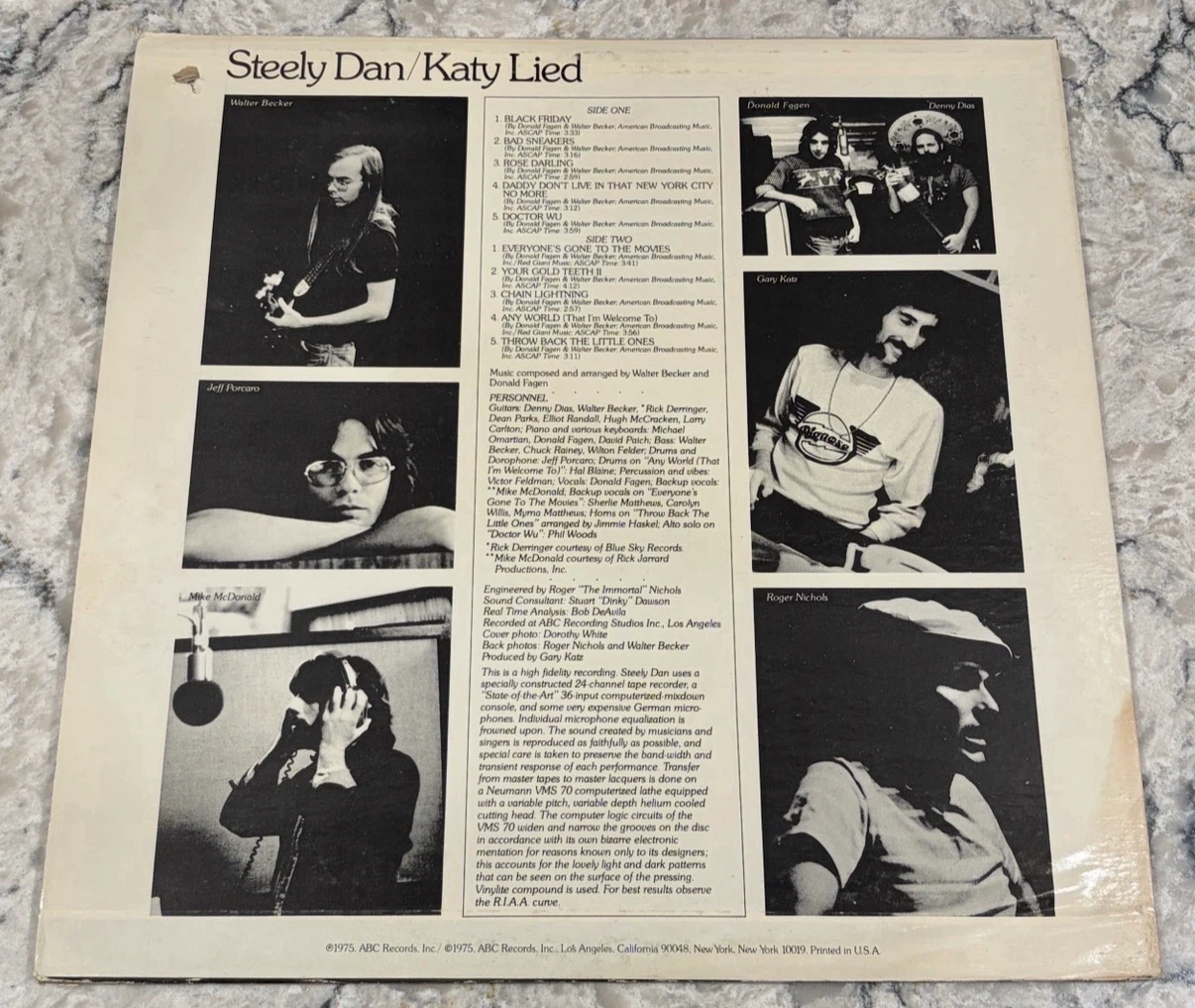 Steely Dan Katy Lied Record 1975 (ABCD-846) ABC Pressing - photo 2