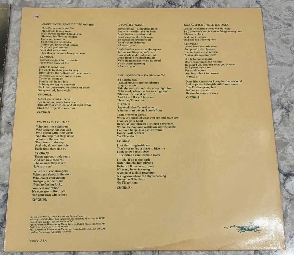Steely Dan Katy Lied Record 1975 (ABCD-846) ABC Pressing - photo 4