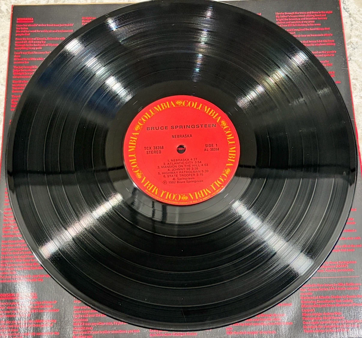 Bruce Springsteen – Nebraska 1982 Record (TCX 38358) 🇨🇦 Press - photo 5