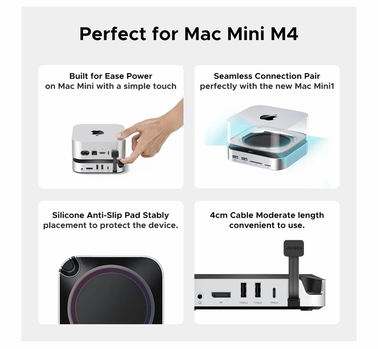 UGREEN M.2 NVMe SSD Enclosure and Hub for Mac Mini M1 - photo 5