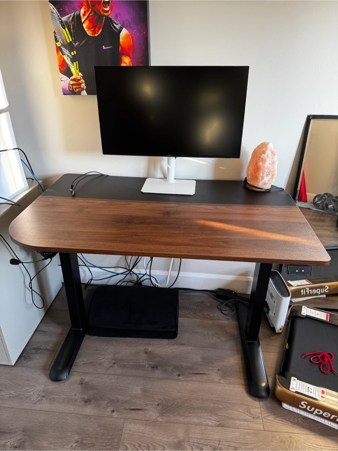 Adjustable Standing Desk - Walnut Top