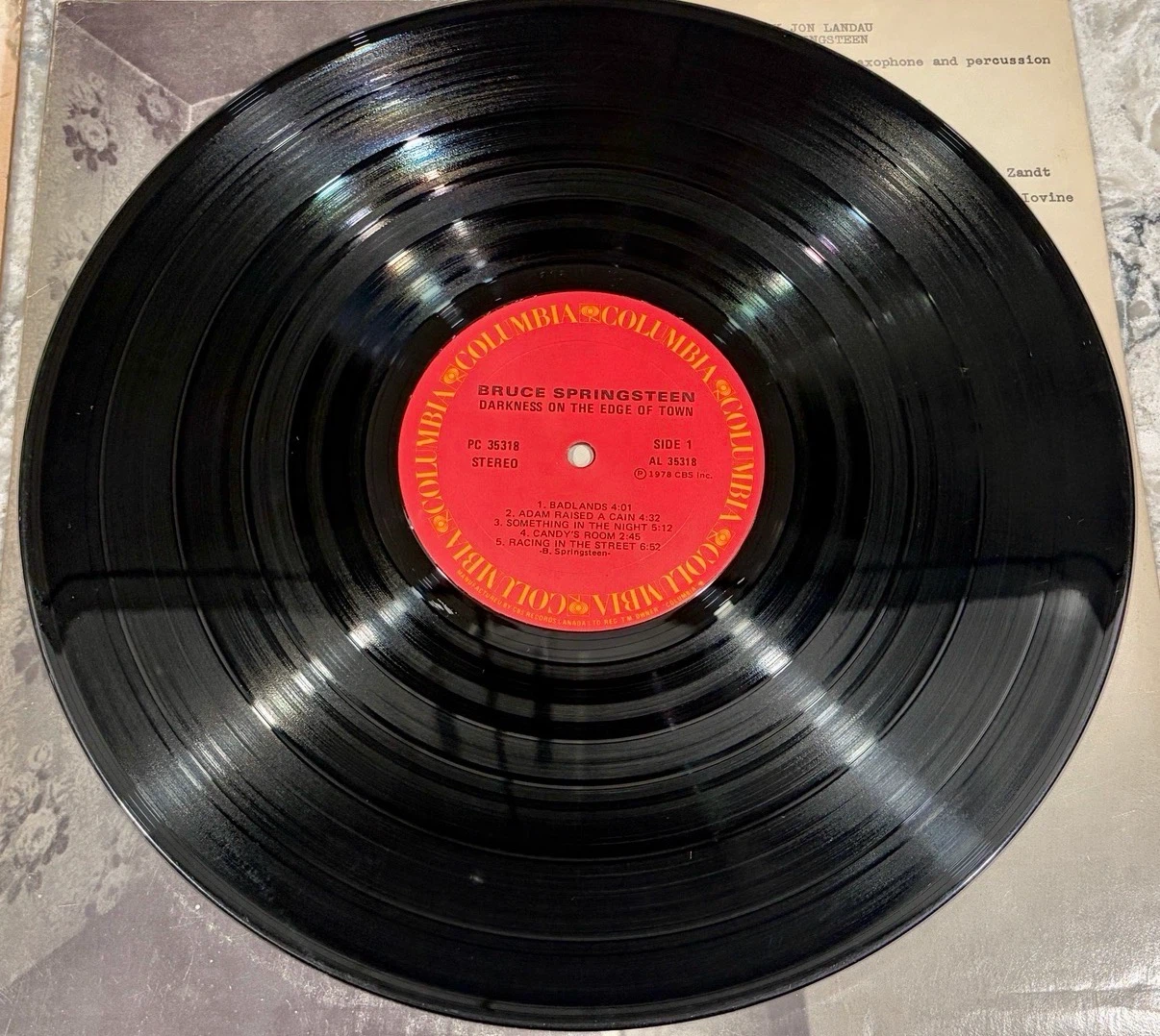 Bruce Springsteen Darkness on the Edge of Town Record PC 35318 - photo 5