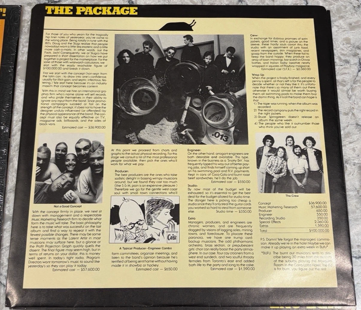 Doug and the Slugs Wrap It Vinyl (1981 🇨🇦 Ritdong)(KKL1-0430) - photo 3