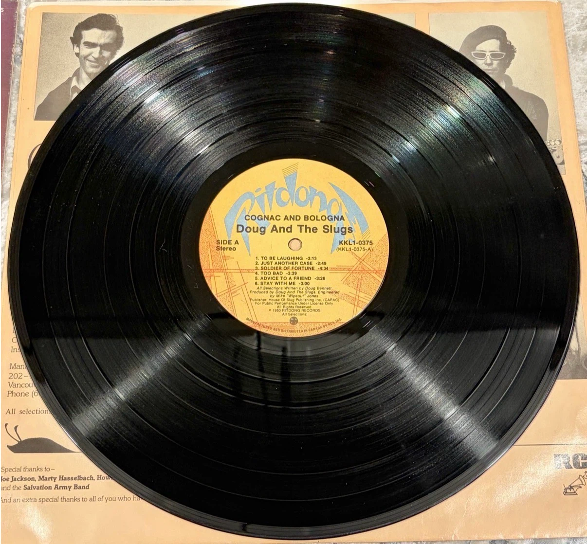 Doug & the Slugs Cognac & Bologna Record 1980 🇨🇦 (KKL1-0375) - photo 5