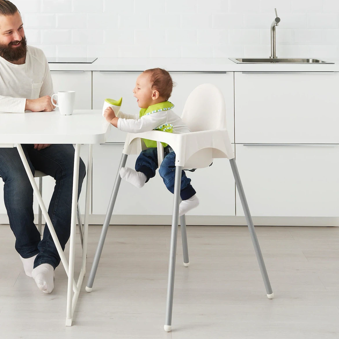 IKEA Antilop High Chair with Tray and Straps
