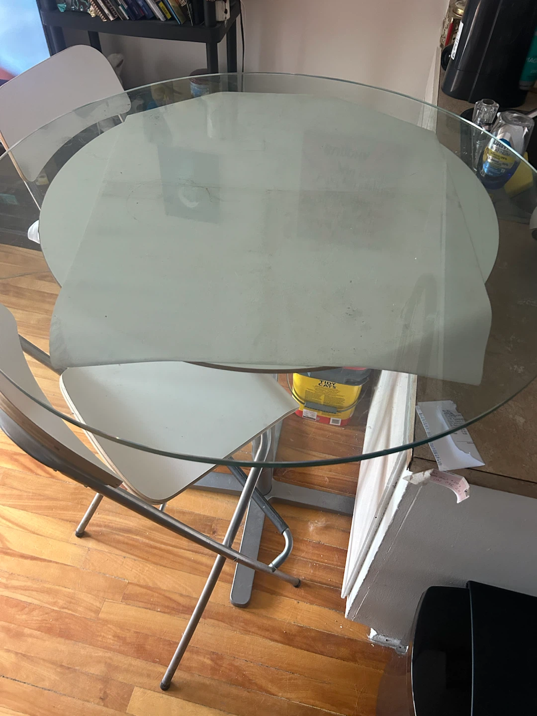 Glass Top Counter Height Table with 2 Chairs - photo 2
