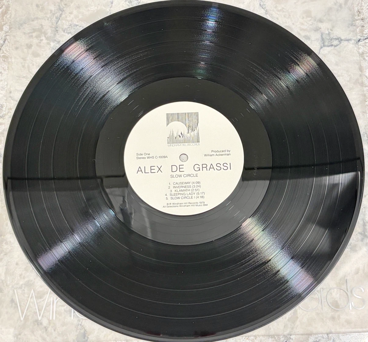 Alex de Grassi Slow Circle 1979 Vinyl Record (WH-1009) - photo 4