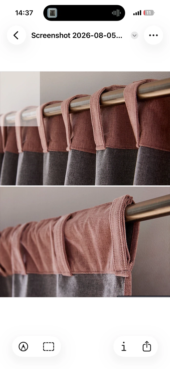 Rose Pink Back Tab Curtains - photo 2