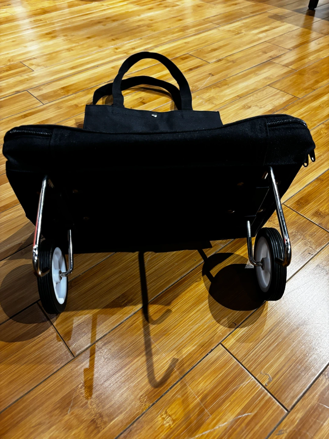 Federal Mogul Black Rolling Shopping Tote Bag - photo 4