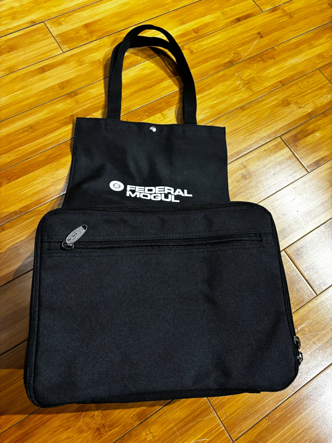 Federal Mogul Black Rolling Shopping Tote Bag - photo 5
