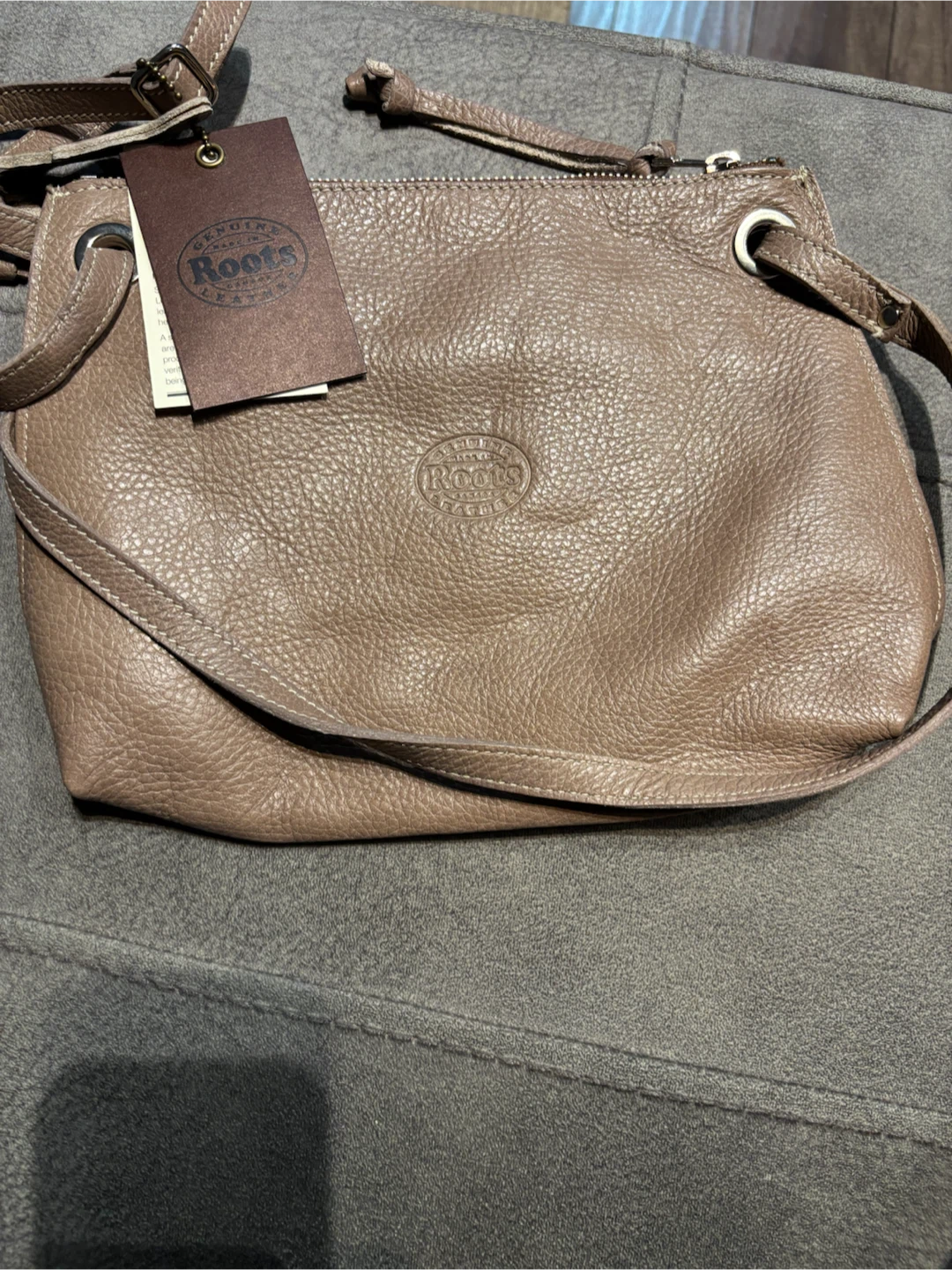 Roots Leather Crossbody Bag