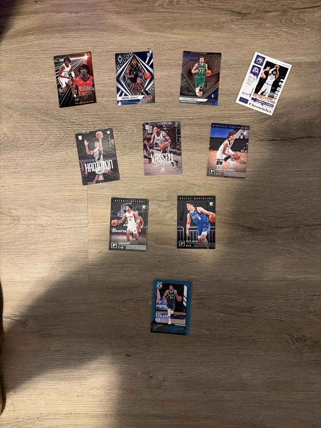 Assorted NBA Basketball Cards - Chronicles, Dončić, James & More