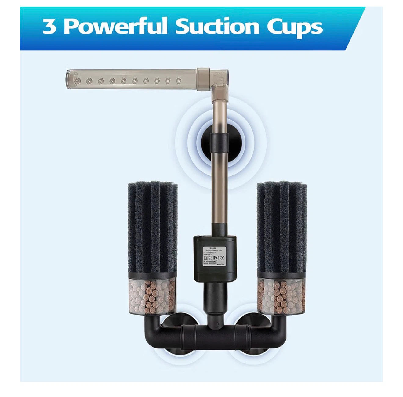 Aquarium Electric Sponge Filter with Pump - photo 5