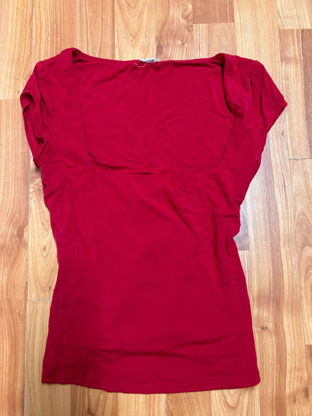 Red Square Neck T-Shirt from Garage