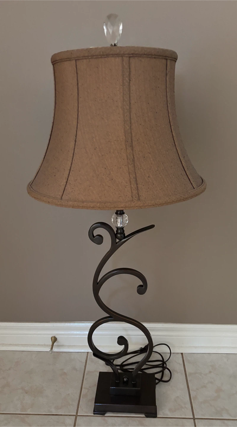 Decorative Table Lamp with Crystal Accent