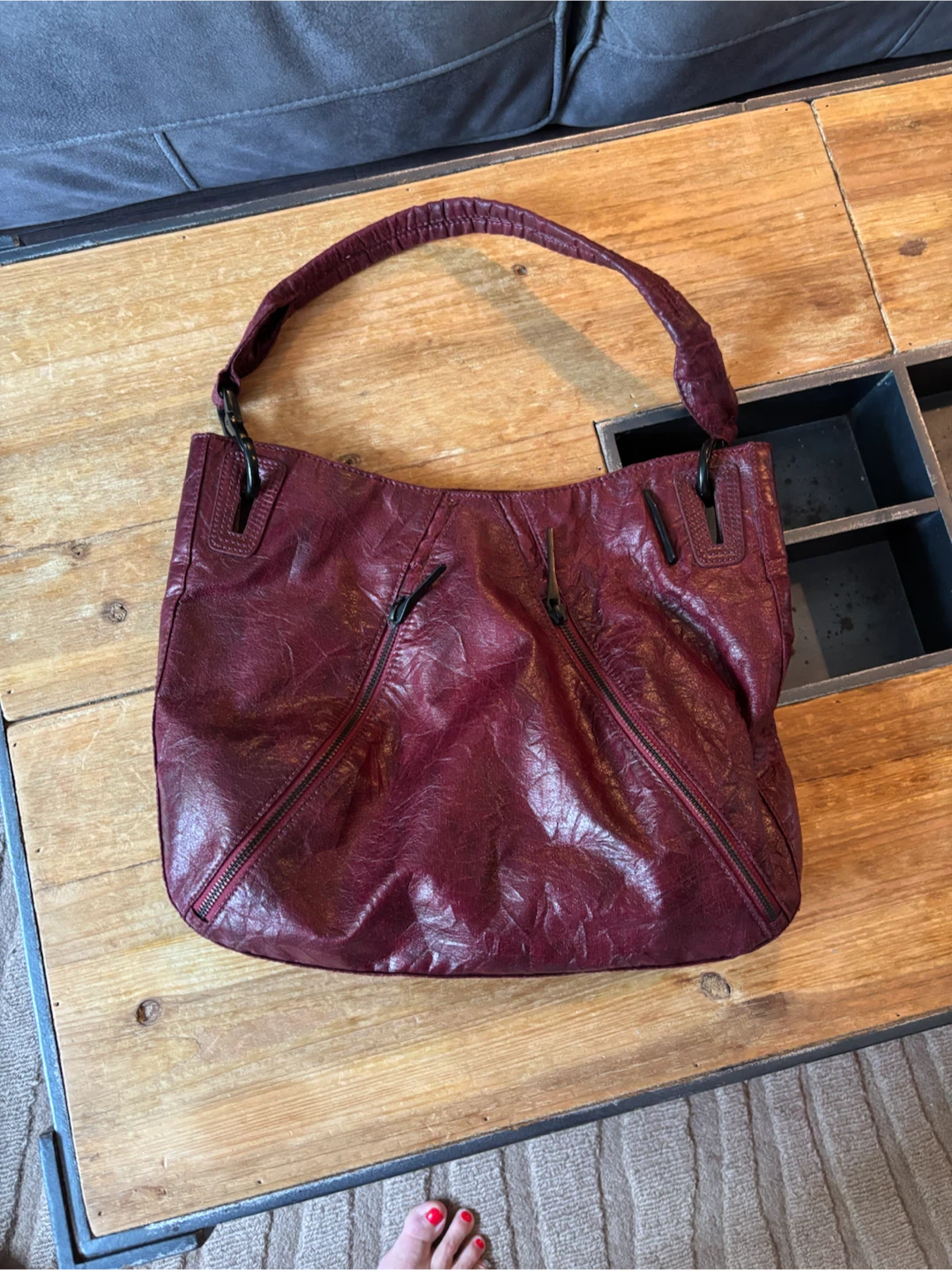 Matt & Nat Red Vegan Hobo Bag