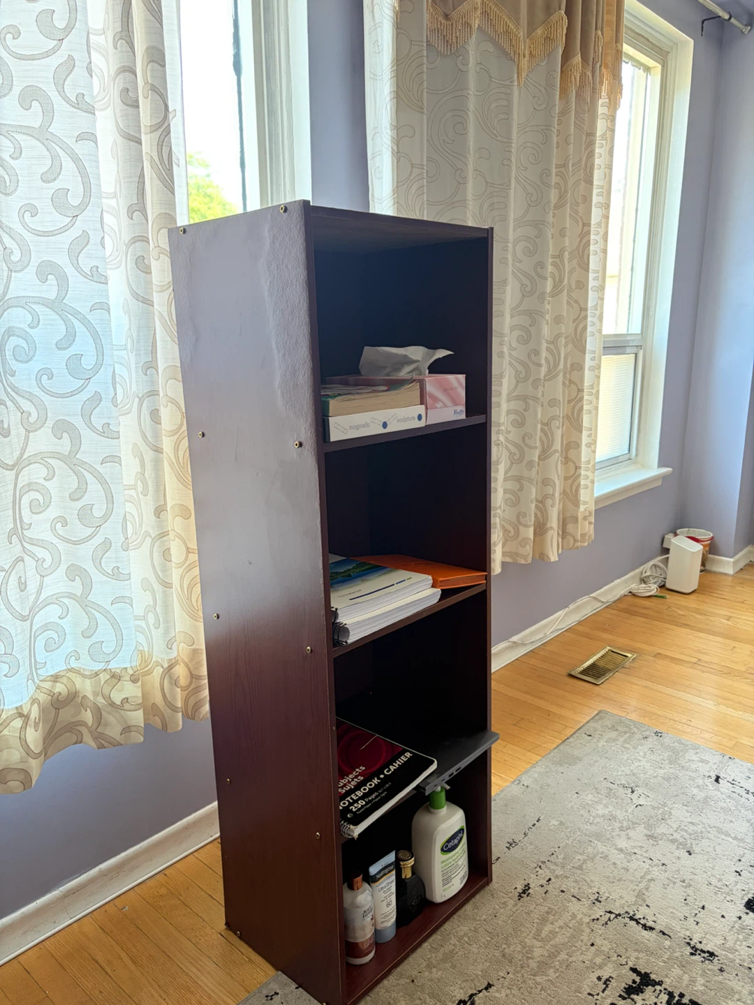 Dark Wood 4-Shelf Bookshelf - photo 3