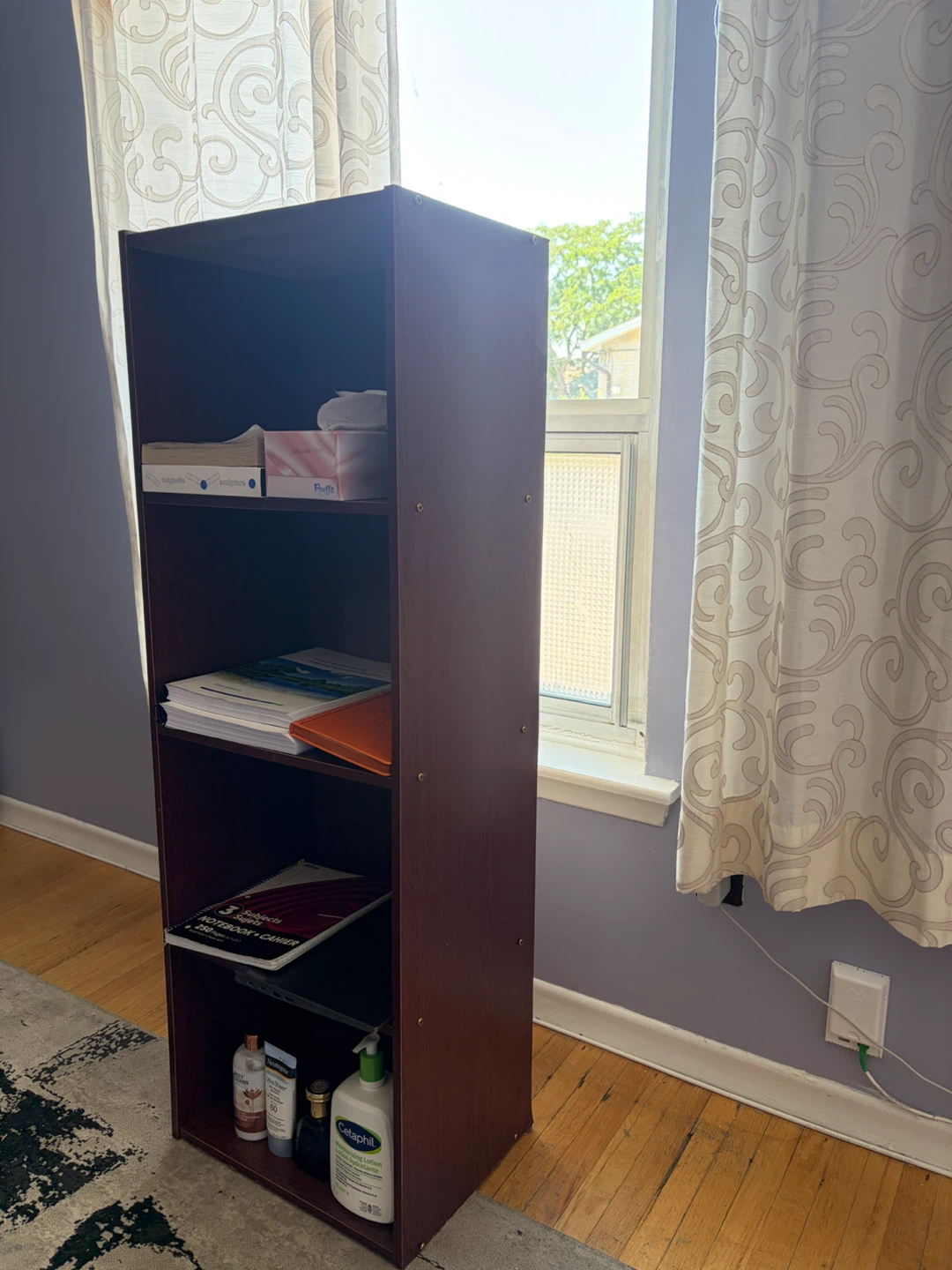 Dark Wood 4-Shelf Bookshelf - photo 4