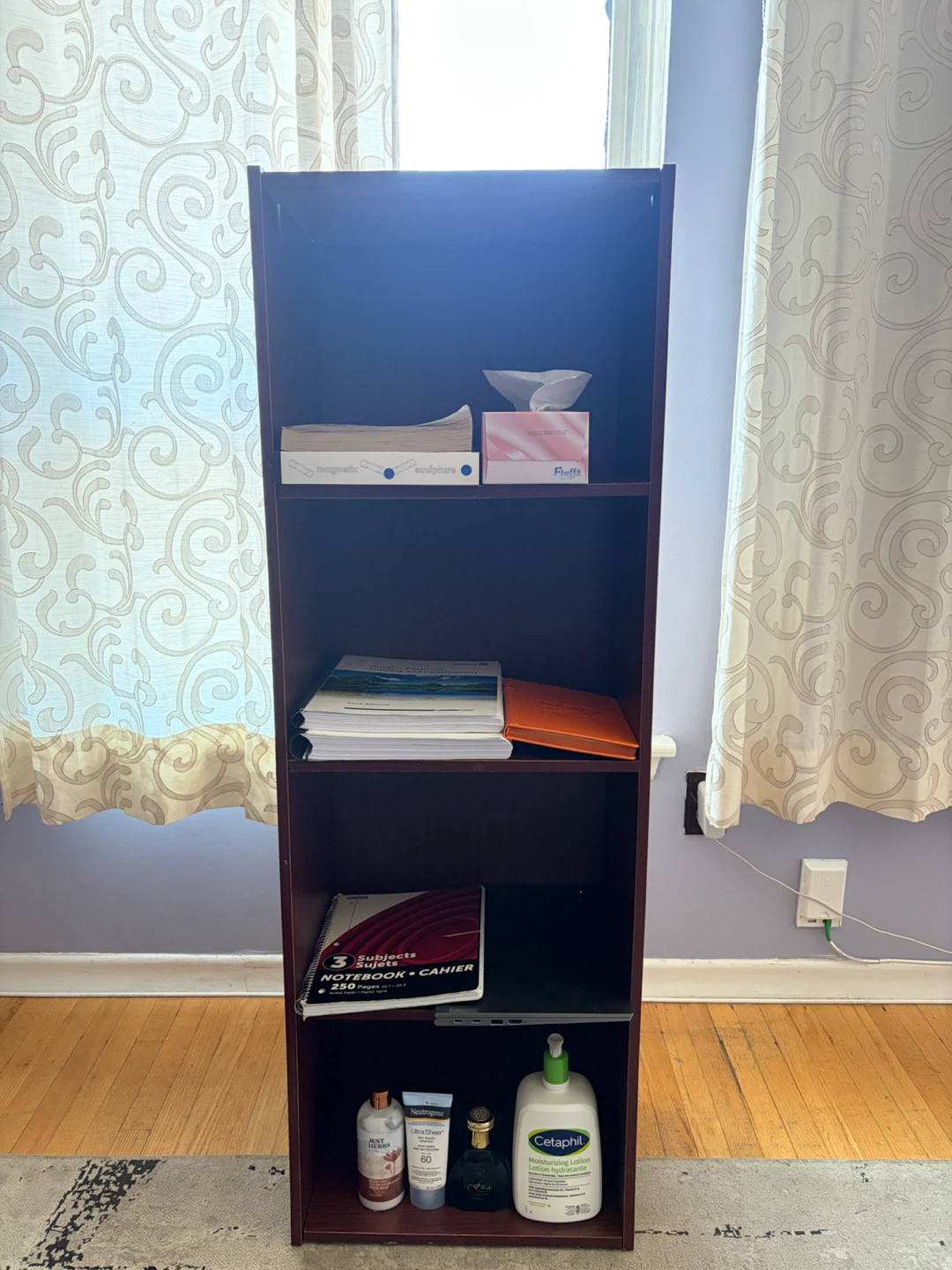 Dark Wood 4-Shelf Bookshelf - photo 5