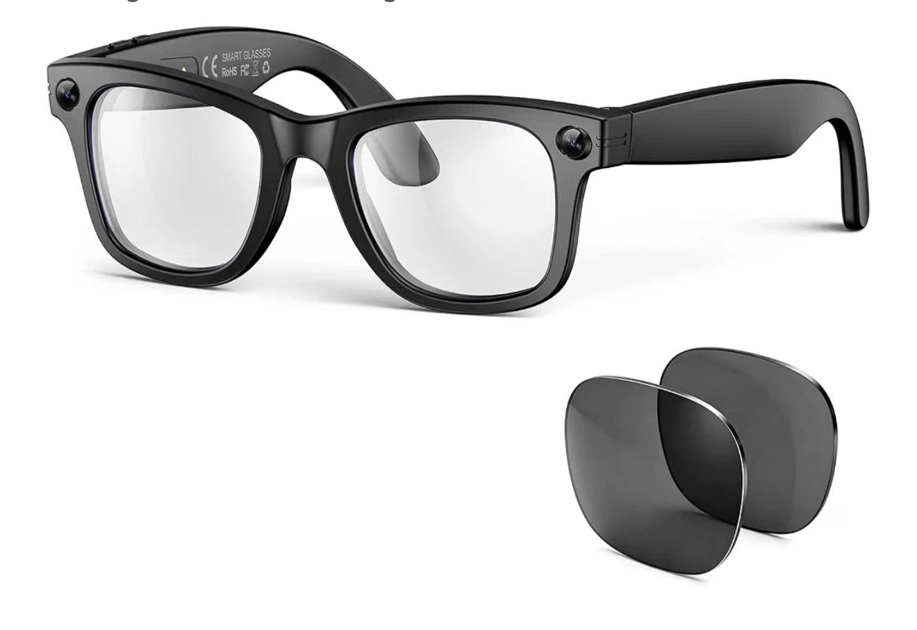 Smart Glasses with 8MP 4K Camera and AI Translator