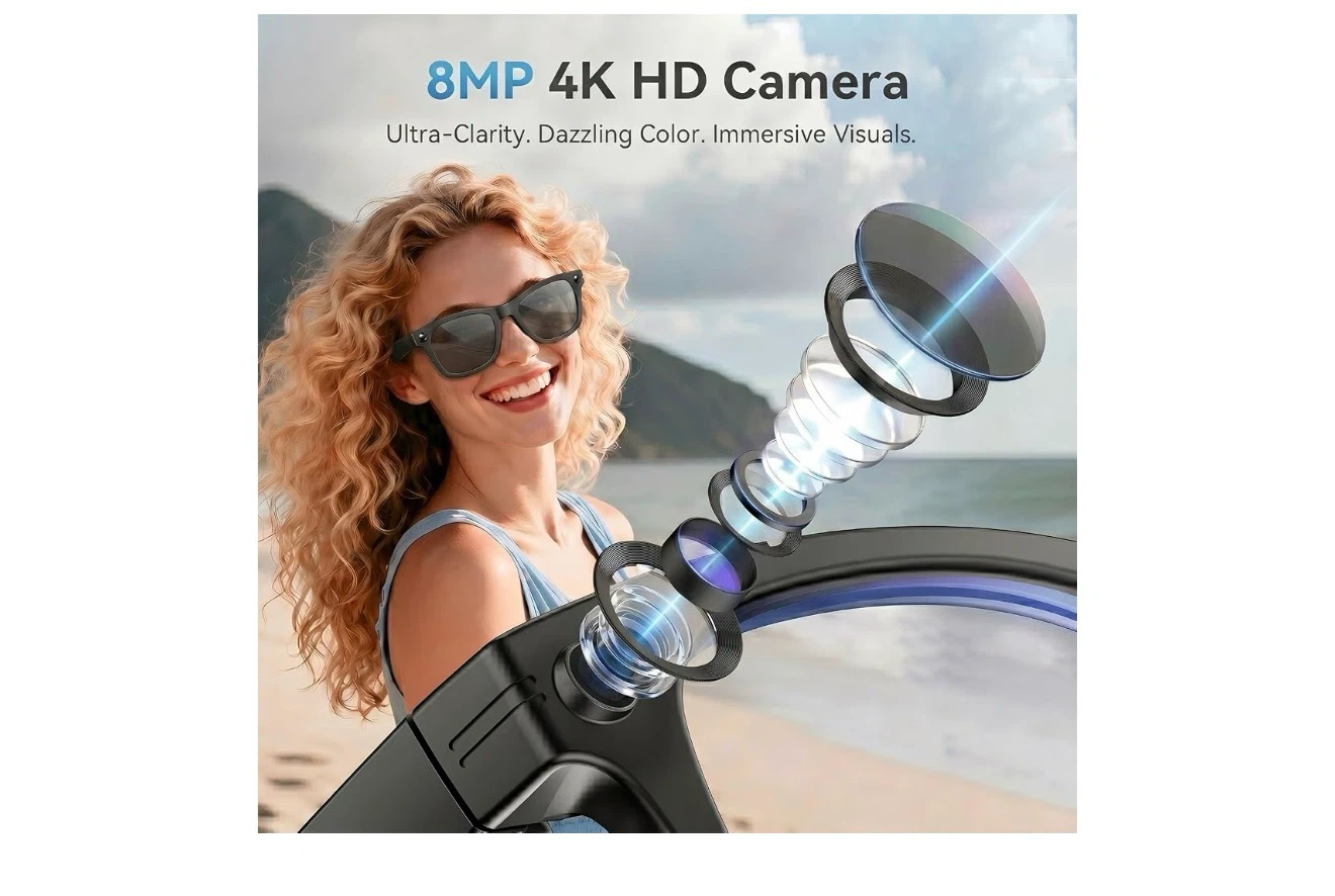 Smart Glasses with 8MP 4K Camera and AI Translator - photo 2